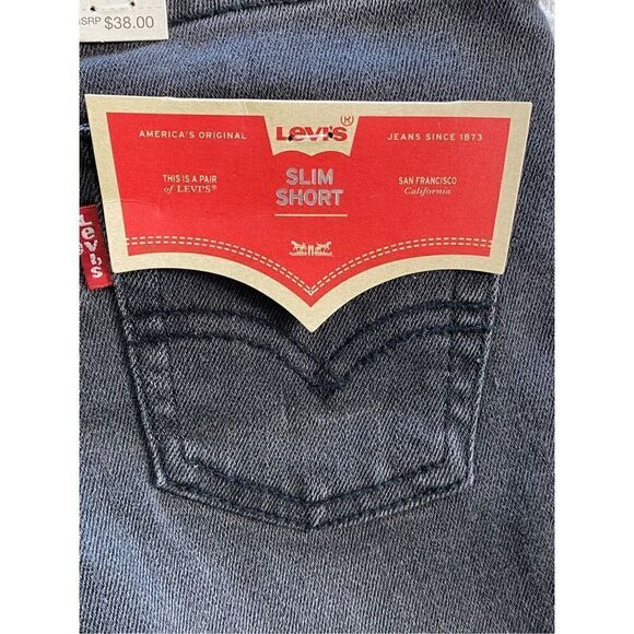 Levi's BOYS 2T Performance Slim Denim BLACK Shorts - Picture 9 of 11